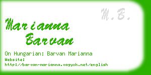 marianna barvan business card